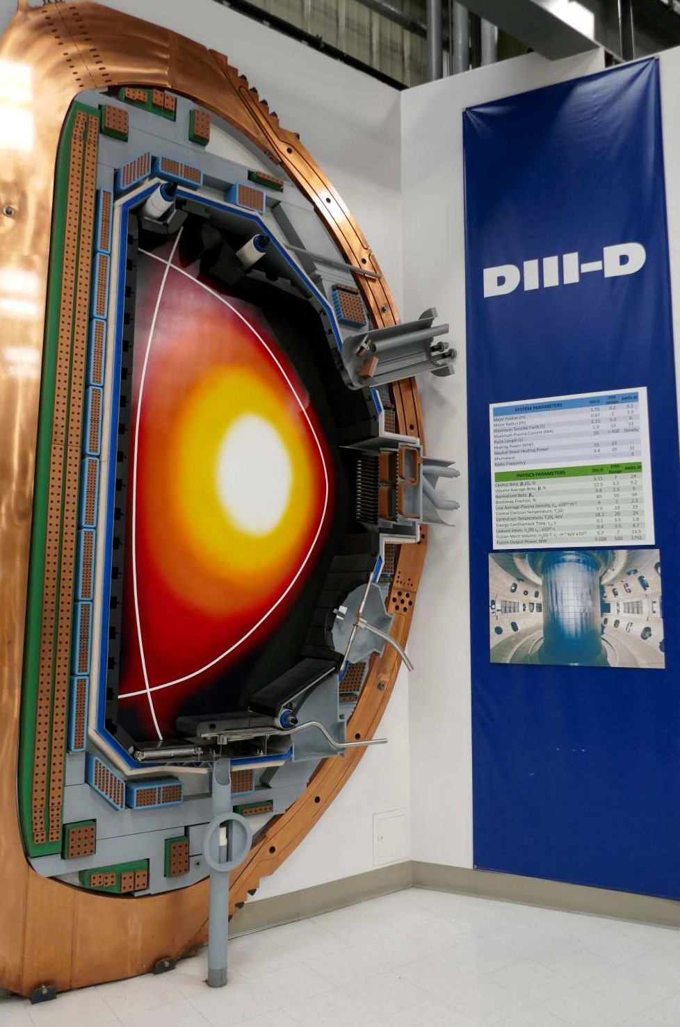  full-scale model cross-section of the DIII-D plasma experiment