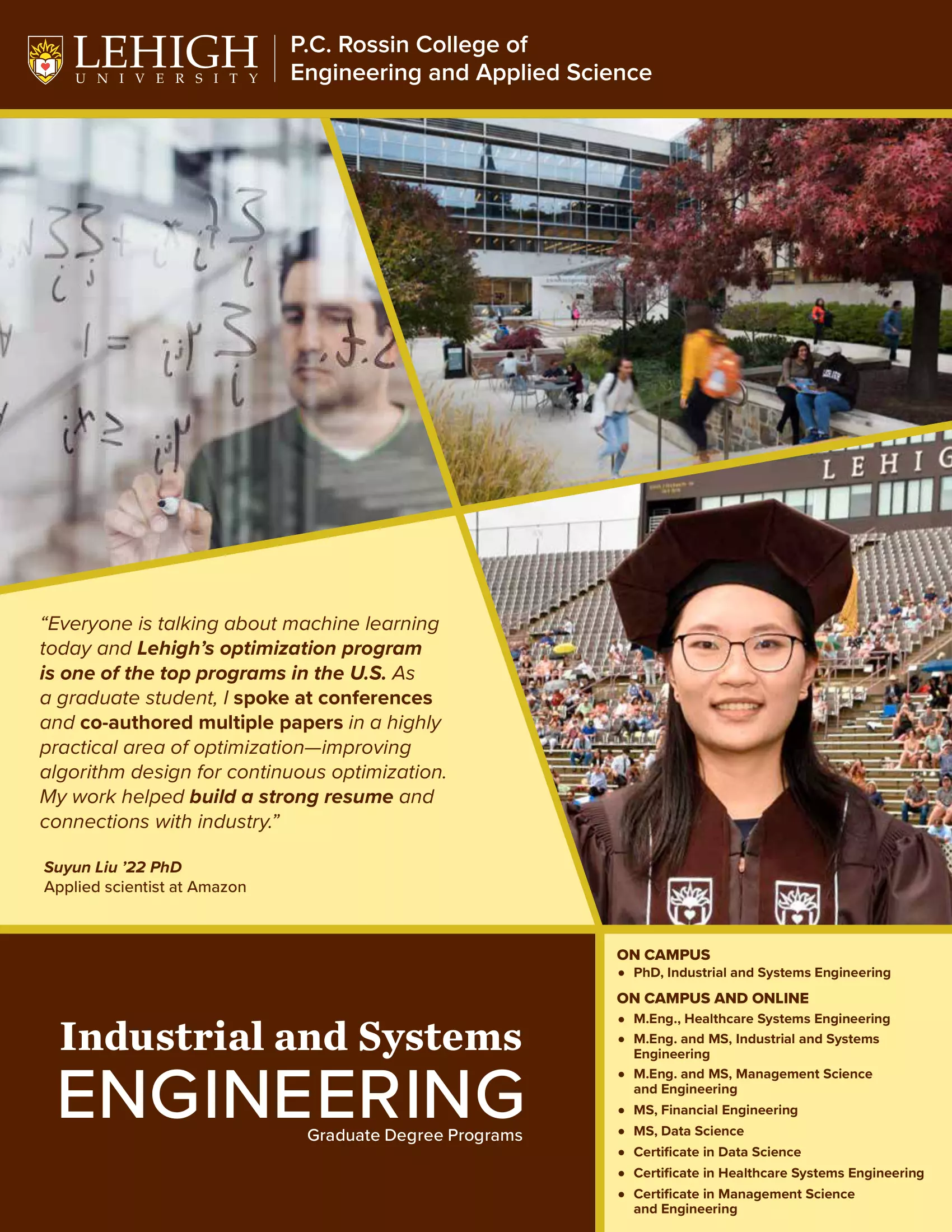Lehigh ISE Graduate Programs (brochure)