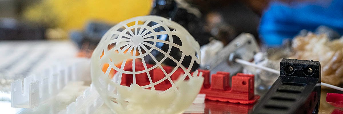 3D printed globe representing STEM OPT