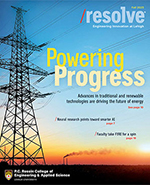 Cover of Resolve magazine with aerial timelapse image of urban highway interchange at night