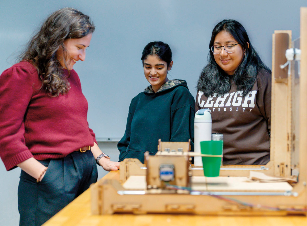 Christina Haden and students