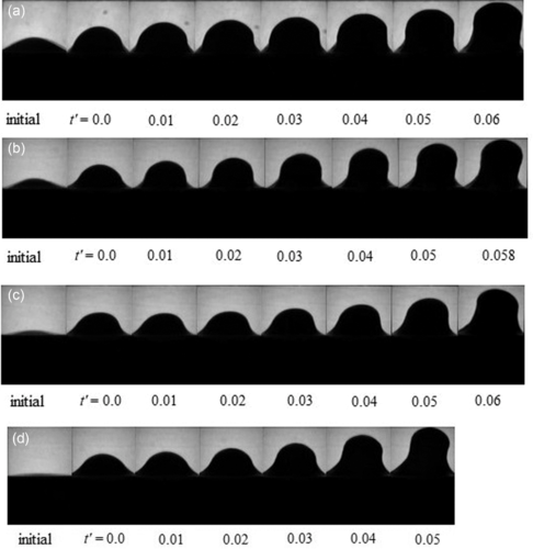 experimental images for 3D initial perturbation