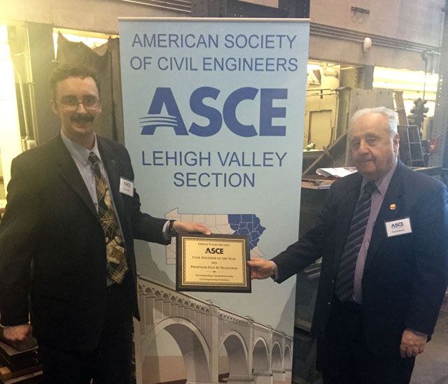 Frangopol (right) and John Caperilla, President of the LVASCE