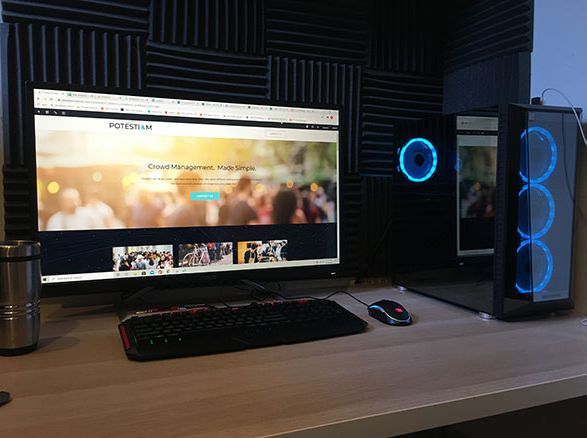 Potestiam website on monitor