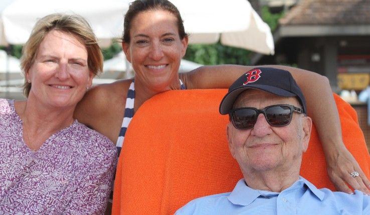 Lee Iacocca with daughters, from left, Kathryn Iacocca Hentz and Lia Iacocca Assad