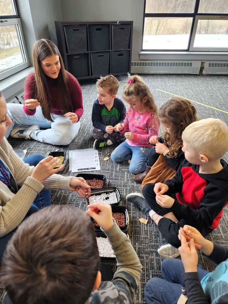 Student mentors and participants in Mini Innovators program for preschoolers