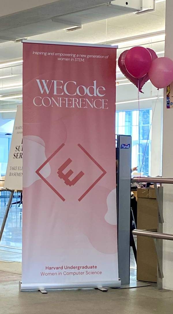 Pull up sign with WeCode logo