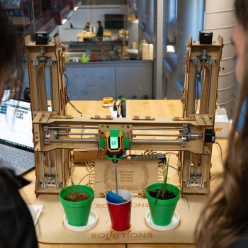 First-year student project in soil sampling at 2025 FYRE Expo