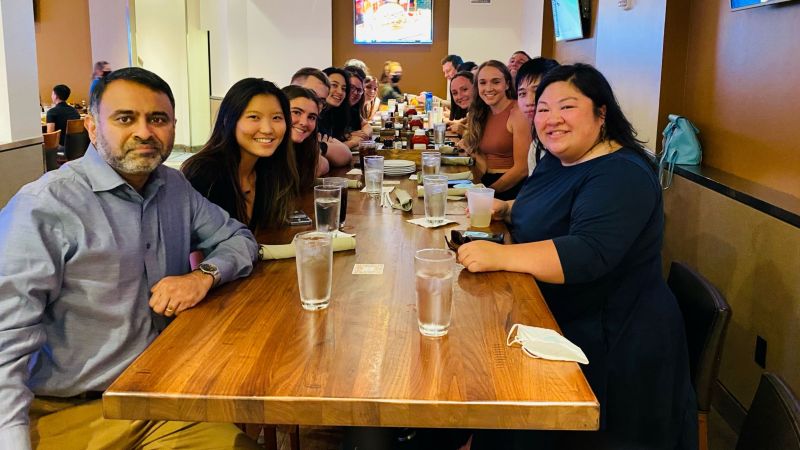 Group meal at BMES
