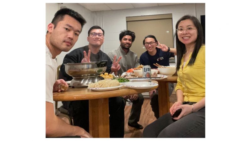 Lunar new year celebration with students