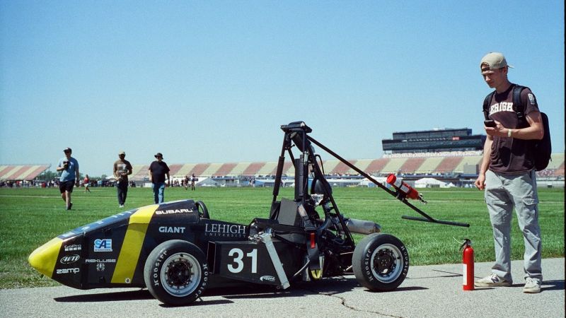 Lehigh Formula SAE racecar at Michigan competition