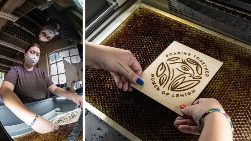 Michelle Rodriguez uses laser cutter