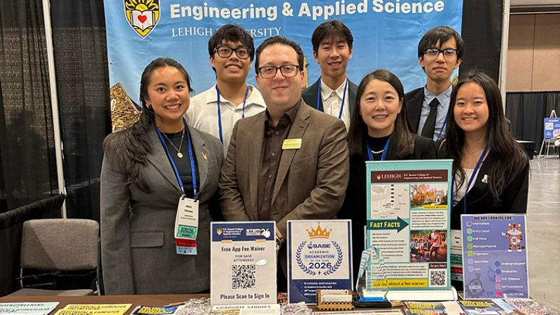 Group photo at recruitment table