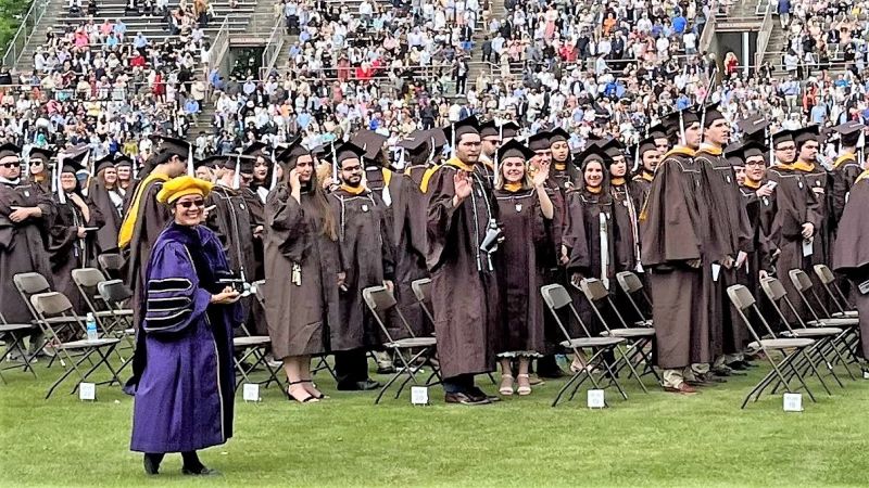 Prof. Xuanhong Cheng at 2023 Commencement ceremony