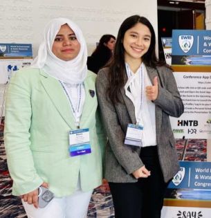 Nazia Raza and Saskia A. Putri at 2024 ASCE-EWRI World Environmental & Water Resources Congress