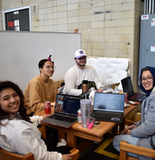 Lehigh students at Lehigh Hacks for Change event