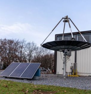 solar thermal concentrator at Lehigh's Energy Research Center