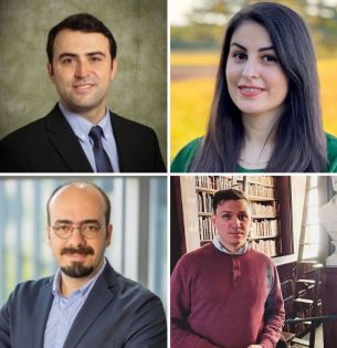 Headshots of four mechanical engineering alums who became assistant professors this fall