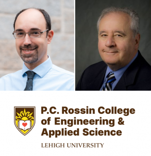 Paolo Bocchini and Dan M. Frangopol with Rossin College logo