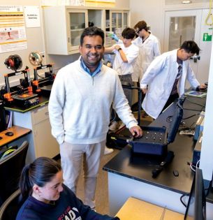 Dhruv Seshadri in the lab