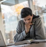 Student studying