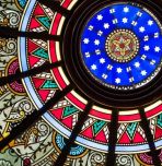 Linderman Library stained glass detail