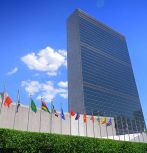 United Nations building in New York City, NY
