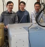 Left to right: Research contributors and ECE grad students Ji Chen, Liang Gao and Yuan Jin.