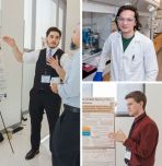 Three 2026 NSF GRFP recipients presenting and in labs