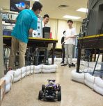 students race robotic car