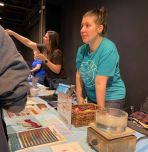 Chayah Wilbers and Ana Alexandrescu supervise activities