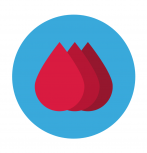 Blood droplets icon