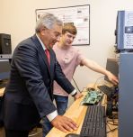 Ron Nersesian and Lehigh ECE student