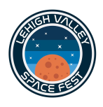 Lehigh Valley Space Fest logo with an orange planet and stars.