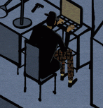 Person sitting at computer