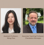 ISE Professors Meng Zhao and Charalambos Marangos