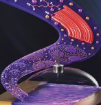 Artist interpretation of of an organic electrochemical transistor by Ella Marushchenko