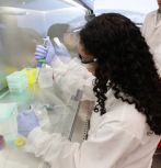 Students working in lab