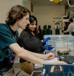 Students in materials science lab