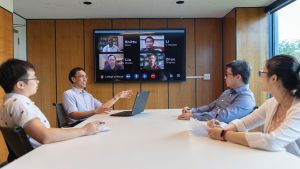 Assistant professor Ethan Yang (second from left) leads an international, five-institution collaboration to better understand the global confluence of society’s needs for food, energy, and water.