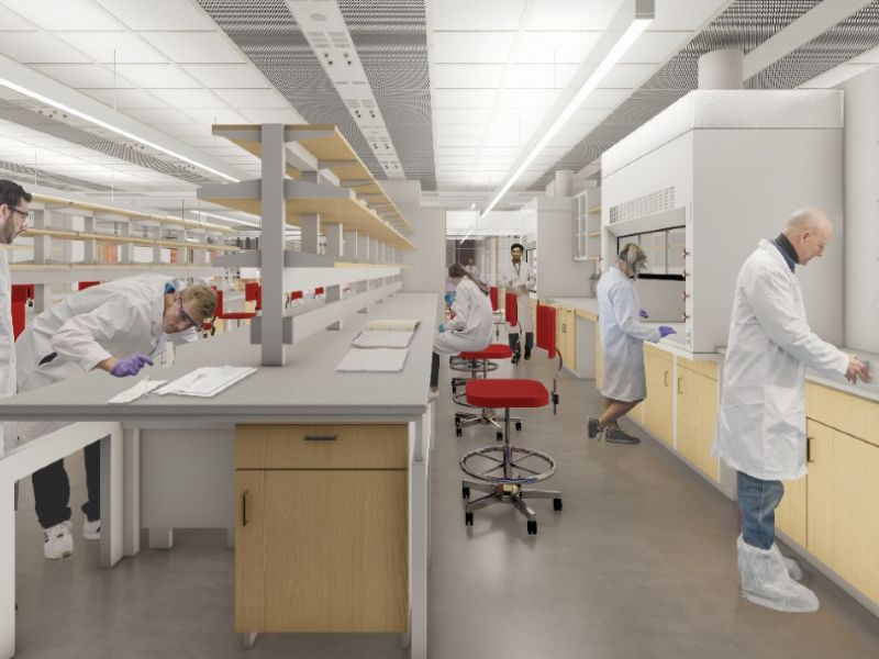 Rendering of HST building lab