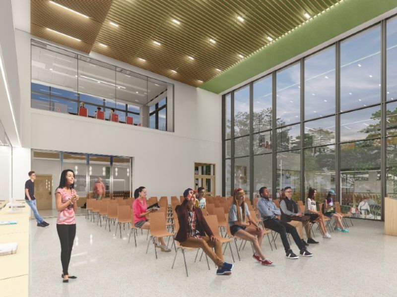 Rendering of HST building meeting space