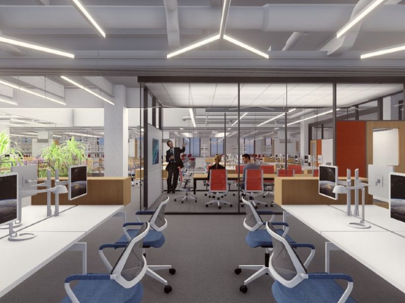 Rendering of HST building computer lab