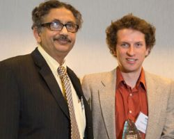 Professor Arup SenGupta and Mike German ’17 Ph.D.